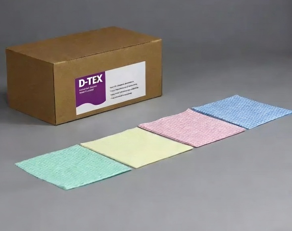 Compact antibacterial foodservice cleaning wipes in color-coded box