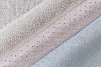 PVC dotted spunlace nonwoven material with anti-slip surface for cleaning applications